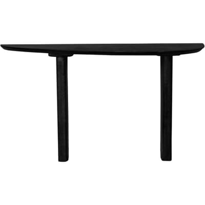 Sidetable Rhys 135 x 40 cm - Zwart Mangohout - Wandtafel - Haltafel - Japandi