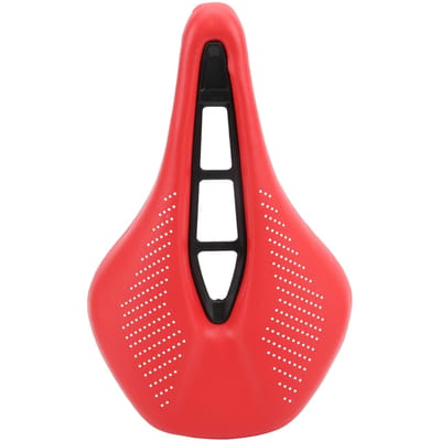 Housses de selle de vélo en gel Coussinets de selle de vélo respirants Confort pour vélo de montagne Red White Dots