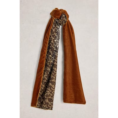 White Stuff Velvet Printed Scarf Chartreuse Print Größe: OS | Schals Outlet | Damen | Grün