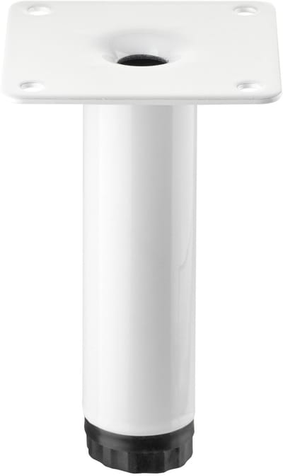 SOTECH meubelpoot LIMA Hoogte 100 mm, Ø 25 mm In hoogte verstelbaar 10 mm wit mat Onderkastpoot