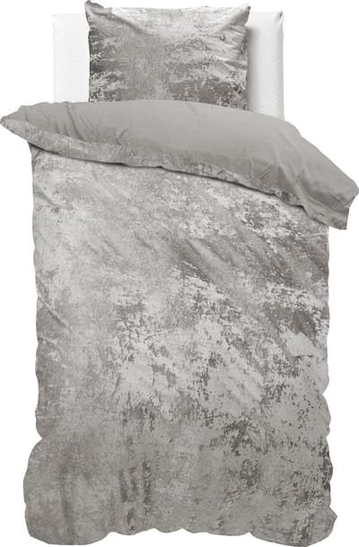 Dreamhouse Metallic Dekbedovertrek - 140x200/220 + 1 kussenslopen 60x70 - Zilver - Lits-Jumeaux
