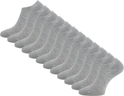 Katoenen Sneakersokken - 12 paar SQOTTON® - Enkelsokken - Naadloos - Grijs - Heren & Dames - Maat 35-38