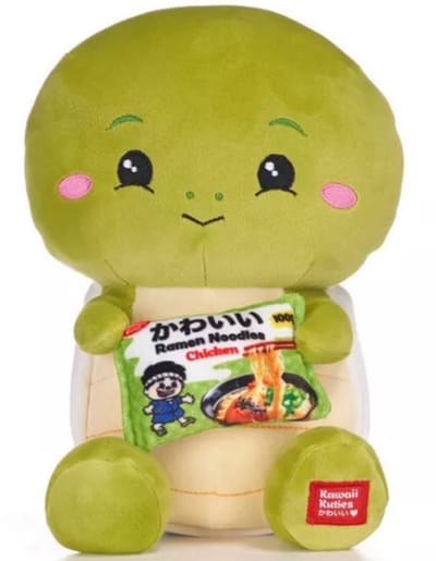 Schildpad met Noodles Pluche Knuffel Squishy 28 cm