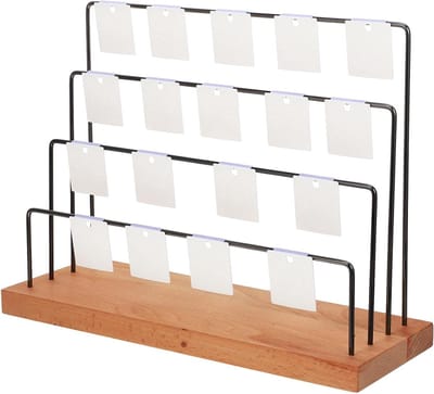 Oorbellen Display Rek - Sieraden Organizer - Sieraden Tonen - Stevige Houten Constructie - 34.80X20.80X12.80CM - Zoals Getoond