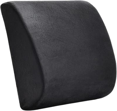 Lendensteunkussen - Rugsteun - Lang Zitten - Ergonomische Ondersteuning - 32 x 30 x 10 cm - Zwart