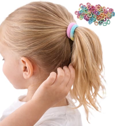Haarelastiekjes Pastel – 100 Stuks Zachte Haar Elastieken met Opbergdoos – Haarbandjes Zonder Metaal voor Baby, Kinderen & Volwassenen – Pastel Kleuren Set