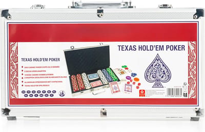 Florixa® Pokerset - Poker - Pokermat - Grijs - 21cm x 12cm x 8cm