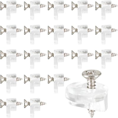 Glass Holder Clips Kit - 20 stuks kunststof glasklemmen voor ramen en deuren diameter 13mm