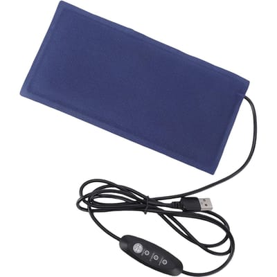 Petit Coussin Chauffant pour Reptiles Multifonctionnel Doux USB Portable Tapis Chauffant pour Terrarium d'Animal de Compagnie pour Boîte d'Élevage Cage blue
