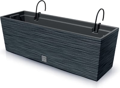 Prosperplast Furu Case - Bloempot / Plantenbak voor balkon - Antraciet