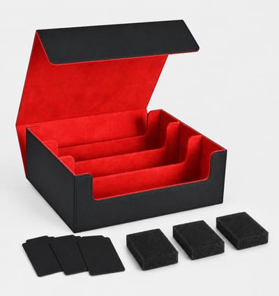 TCG Opbergdoos met Magneetsluiting & 3 Card Dividers 3 foam blockers-Deckbox-Storage Box 2100 Trading Cards-Riftbound, Pokémon, Magic, Yu-Gi-Oh!-Kaartenbox Hardcase