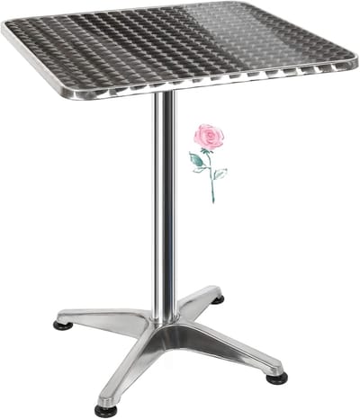 In hoogte Verstelbare Bistrotafel / Statafel voor Binnen en Buiten - 4 Personen