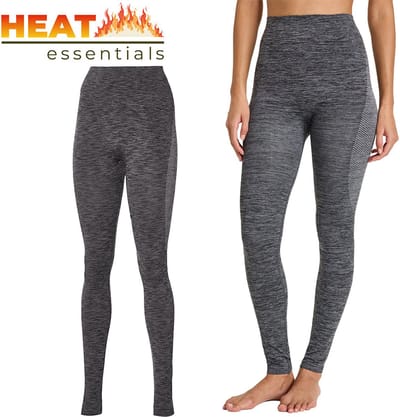 Heat Essentials - Premium Thermo Ondergoed Dames - Thermo Legging Dames - Zwart - S - Thermokleding Dames - Thermobroek Dames - Thermolegging - Thermo Broek Dames