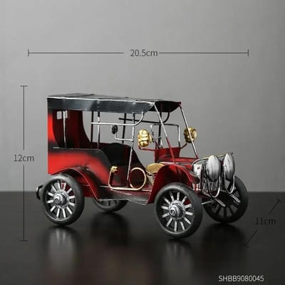 Antieke Auto Figuur IJzeren Kunst Ornament Huisdecoratie Retro Slaapkamer TV Kast Boekenkast Kantoor Bureau Accessoires Ambachten Cadeau gray