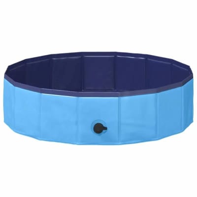 Noventra - zwembad voor honden - zwembad - opvouwbaar zwembad - makkelijk mee te nemen - makkelijk op te zetten - blauw - rond - 80 x 20 cm