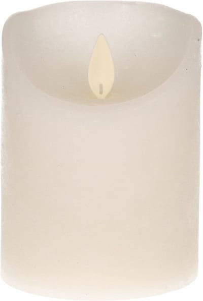 Anna's Collection Stompkaars - 2x - LED - wit - H10 cm - bewegende vlam - kaars