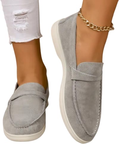 Bovista Loafers Dames - Met Hak - Damesschoenen - Instappers - Grijs - Maat 37