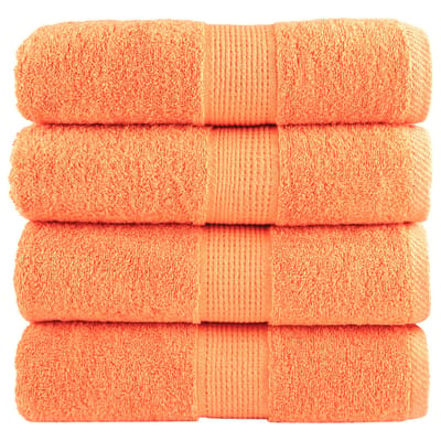 vidaXL - Premium - washandjes - SOLUND - 4 - stuks - oranje - 30x30 - cm - 600 - g/m2