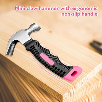 Complete Mini Hamer Set met 560 Kleine Spijkers, Klauwhamer met Antislip Handvat voor DIY, Kamperen en Reparaties