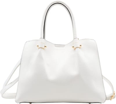 Flora & Co - handtas - rits- en magneetsluiting - lange riem - wit