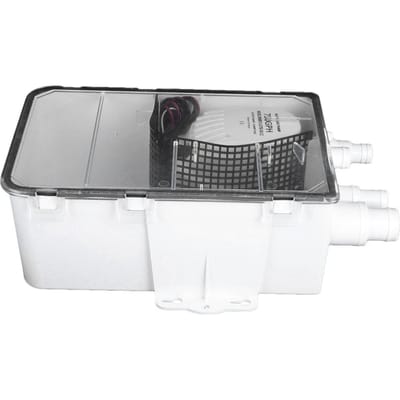 Système de pompe de puisard de douche, cale de bateau RV 12V 750GPH, boîte de vidange multi-ports Marine gray