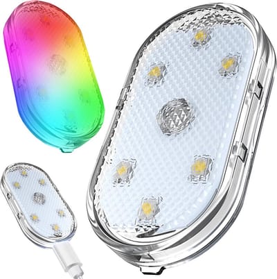 LED RGB Binnenverlichting Voor De Auto I Auto Interieur sfeerverlichting I I USB Oplaadbaar I Opplakbaar Met Magneet