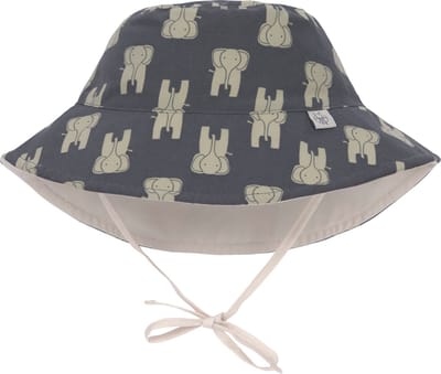 Lässig Splash & Fun Zonnehoed - Vissershoed met UV bescherming - Elephant dark grey, 19-36 mnd maat 50-51