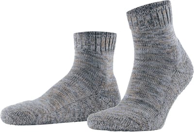 FALKE Cotton Grip Noppen op de zool katoen Huissokken heren grijs - maat 39-42
