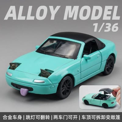 1:36 Mx-5 Mx5 Rx7 R34 Serie Legering Auto Model Met Openende Deur Cabrioletsportwagen Jongens Pull-Back Speelgoed Als Cadeaus Als Sieraden