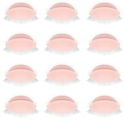 Dailygoods- Oogleden 12 Stuks - Vervangende Oogleden - Wimperoefenogen - Herbruikbare Wimperextensions - Siliconen - Realistische Tactiele Ervaring