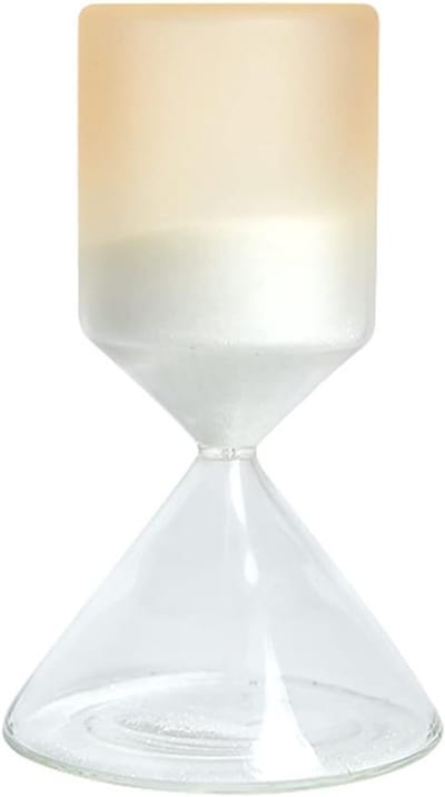 Zandloper Timer - Uurwerk Decoratie - Tijdsmeting Koken - Stijlvol Bureau Accessoire - 25 x 17 x 17 cm - Geel