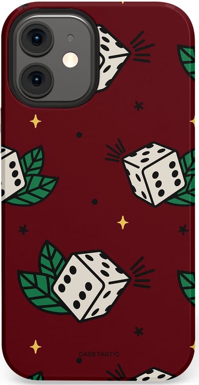 Casetastic Hoesje Geschikt voor Apple iPhone 12 Mini - Stijlvolle Beschermende Duo-layer Case - Casino zes
