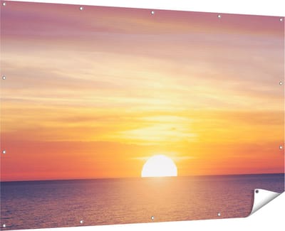 Gards Tuinposter Zonsondergang op de Zee - 180x120 cm - Tuindoek - Tuindecoratie - Wanddecoratie buiten - Tuinschilderij