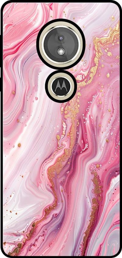 Smartphonica Telefoonhoesje Geschikt voor Motorola Moto E5 / G6 Play met marmer opdruk - TPU backcover case marble design - Roze geschikt voor Motorola Moto E5;Motorola Moto G6 Play