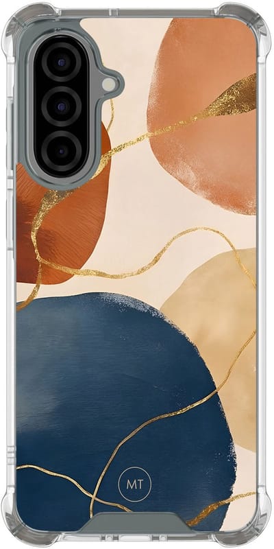 Hoesje (shockproof) geschikt voor Samsung Galaxy A56 - Abstract harmony - Extra sterke case - TPU/polycarbonaat - Print - Multi, Transparant