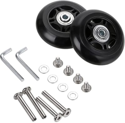 Set van 2 Universele Reservewielen voor Koffers en Bagage - Reparatiekit