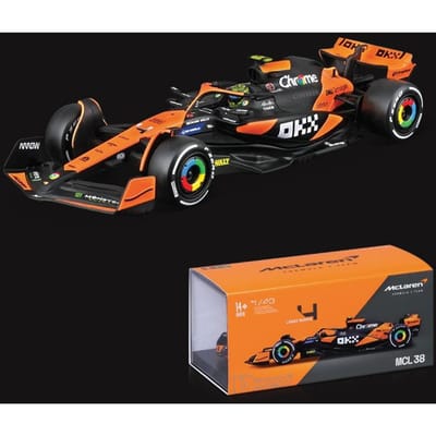 Bburago 1:43 Modèle F1 Avec Casque Alliage Miniature Moulé Sous Pression Voiture de Course Formule Jouet Mcl38 W15 Sf24 Rb20 A524