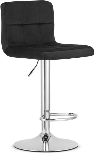 PROT kruk - zwart fluweel / chromen onderstel x 2