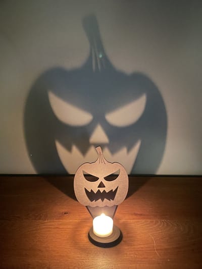 Schaduwfiguur Halloween Pompoen- Halloween Theelichthouder - Halloween decoratie - Halloween verlichting - Halloween pompoen - Pompoen decoratie - Halloween lantaarn - Halloween - Halloween versiering - Halloween accesoires