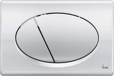 Bedieningsplaat WC - Drukplaat Spoelbak - Toilet Onderhoud - Dubbele Spoeltechniek - 247 x 165 mm - Chroom Glans