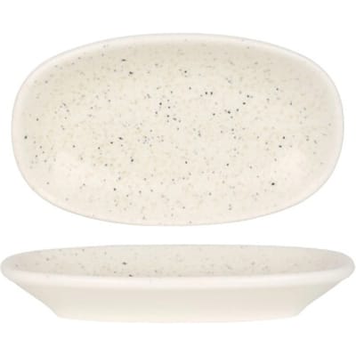 Bonna Serveerschaal - Luca Sand - Porselein - 15x8.5 cm - set van 4