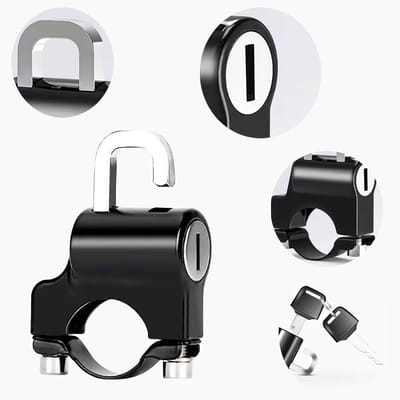 Helmslot - Zwart - 22-28 mm - Aluminiumlegering Motorhelm Slot - Voor Motorfiets en Fiets