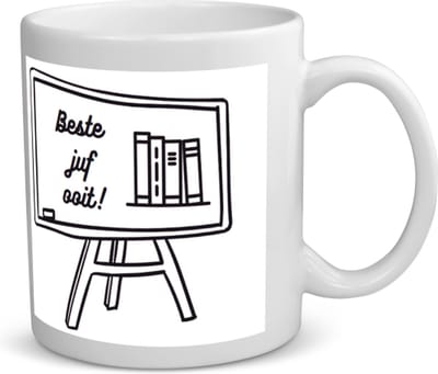 Beste juf ooit Mok met opdruk Docent cadeau - Meester en juffen dag - cadeautjes - Juffendag cadeau - cadeau Juf - einde schooljaar - afscheid - 350 ML inhoud