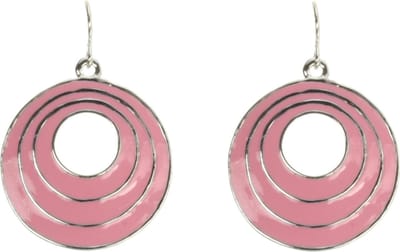 Behave - Ronde oorhangers met roze accenten - Vintage stijl voor weekend