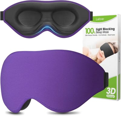 Verduisterend Slaapmasker - Comfortabel Oogslaapmasker voor Reizen en Dutjes - Perfect voor Zijslapers met 3D-Uitsparing
