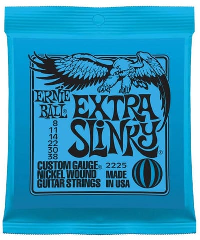 Ernie Ball 2225 Extra Slinky elektrische gitaarsnaren (008-038)