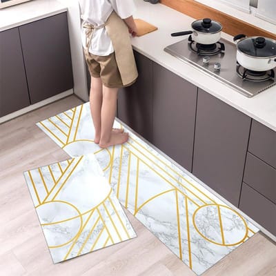 Keukenvloermat Licht Luxe Huishoudelijk Absorberend Olieabsorptie Badkamer Antislipmat Vuilafstotend Duurzaam Diatomeeënaarde Mat 40 * 60Cm