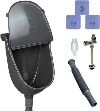 Wandmontage Urinoir - Geurvrije Badkamer - Hygiënisch Werken - Anti-Clog Drainage - 38.5 cm Hoog - Wit