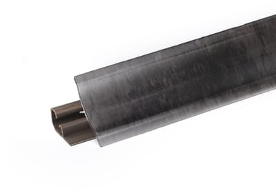 DQ-PP 3 m HOEKLIJST - Donker Beton - 23 x 23 mm - PVC - GRATIS schroeven - Keukenlijst Werkblad Afwerkingslijst Lijst Keuken Keukenafwerkingslijst Wandafwerkingslijst Tafelbladlijst