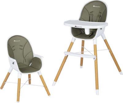 Bebeconfort Avista 2-in-1-kinderstoel, kinderstoel vanaf 6 maanden, om te vormen kinderstoel, vanaf 6 maanden tot circa 6 jaar, tot 30 kg, Mineral Green